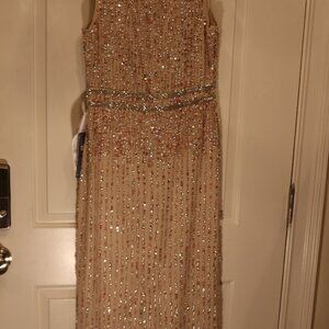 Mac Duggal Beaded Midi Sheath Dress. New with Tags.